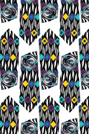 彩色几何、领带印花华亿平台图片