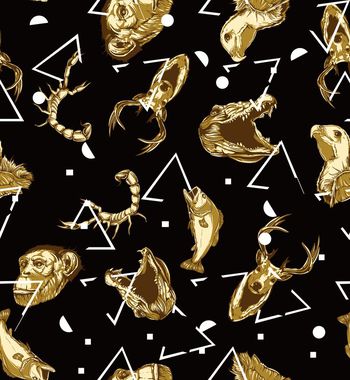 443482-动物几何三角