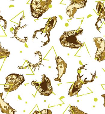 443483-动物几何三角