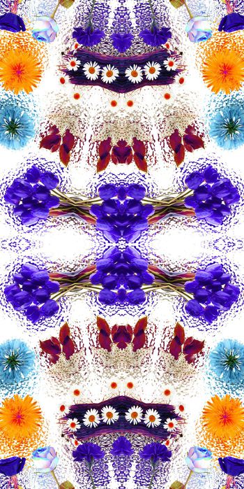 443555-琉璃玻璃波纹花卉玫瑰太阳花康乃馨雏