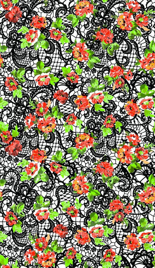 大牌蕾丝印花华亿平台图片