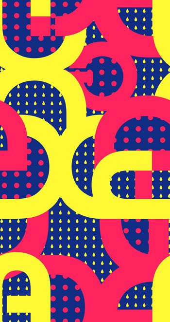 443631-字母游戏圆点水滴几何拼接图案华亿平台