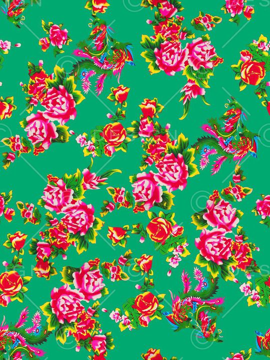 中国风印花华亿平台图片