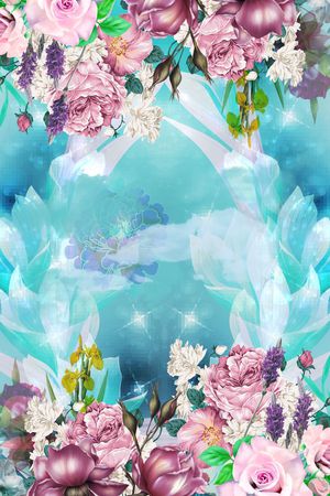 梦幻天空冷色调印花华亿平台图片