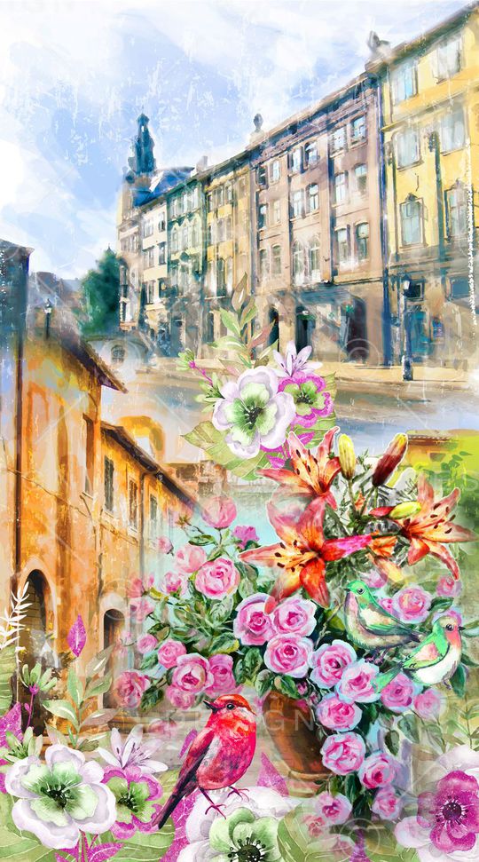 百合花印花华亿平台图片