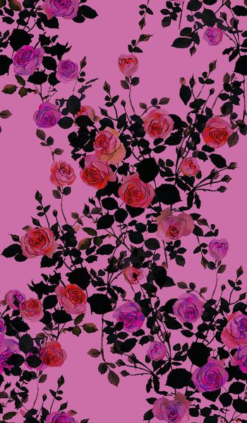 443902-手绘玫瑰花定位组合