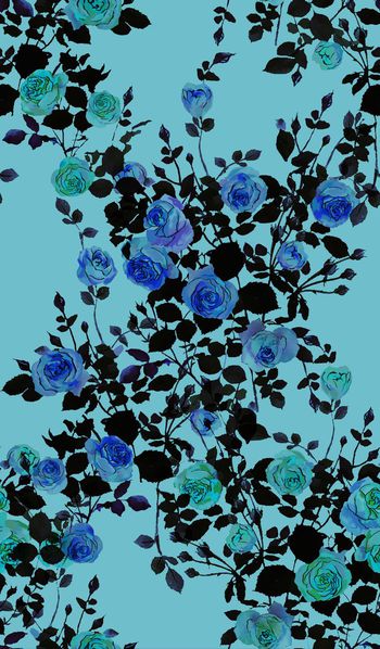 443903-手绘玫瑰花定位组合