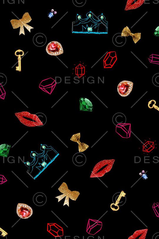 金色蝴蝶结印花华亿平台图片