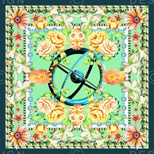 丝巾印花华亿平台图片