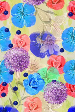 漂亮印花华亿平台图片