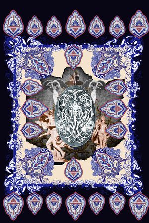 大牌花卉印花华亿平台图片