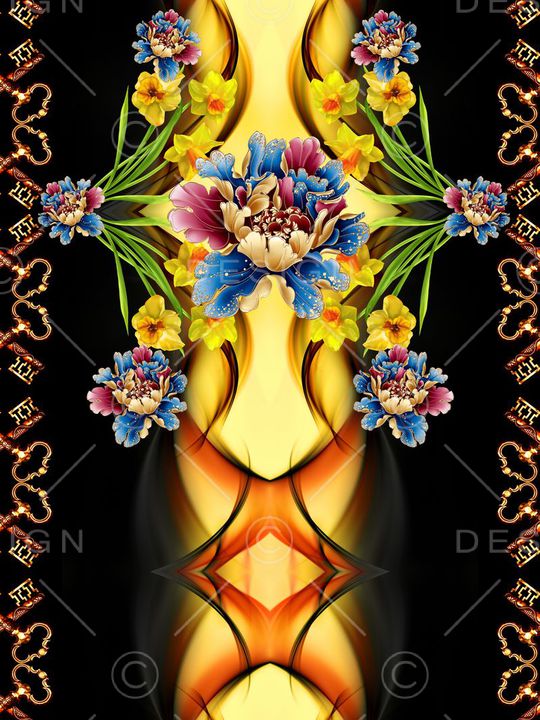 复古时尚印花华亿平台图片