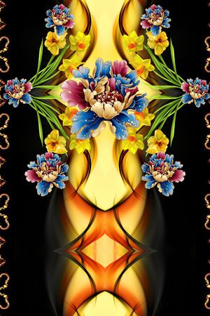 复古时尚印花华亿平台图片