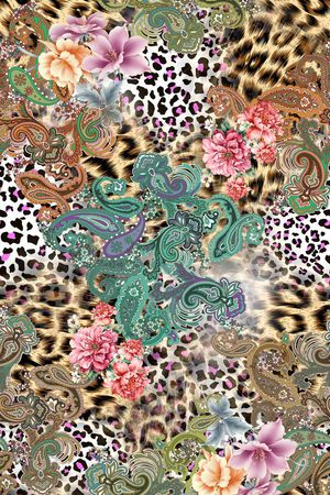 动物纹印花华亿平台图片