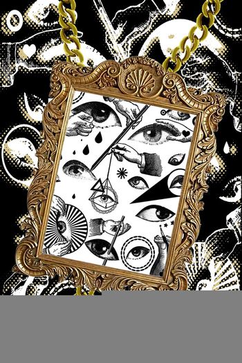 444327-潮牌意象空间手绘的手和眼睛金属锁链