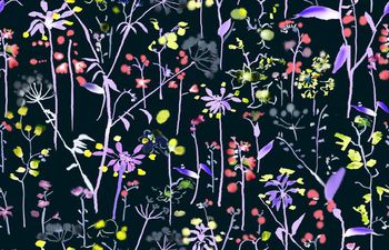 444390-男女通用田园风手绘花卉组合