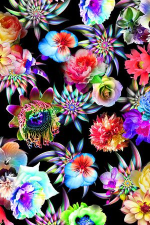 大气绚丽印花华亿平台图片