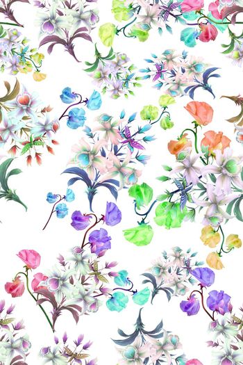 花卉印花华亿平台图片