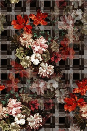 几个格子印花华亿平台图片