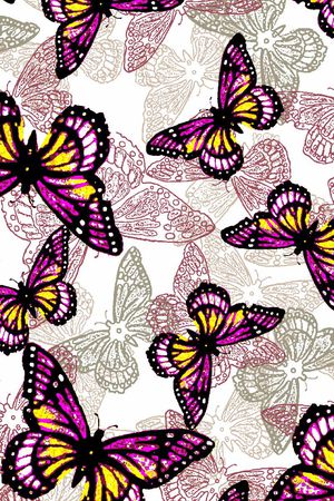 蝴蝶印花华亿平台图片