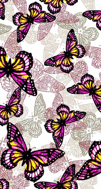 蝴蝶印花华亿平台图片