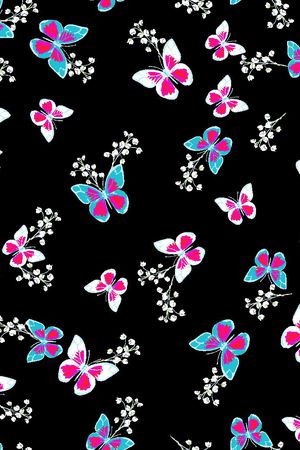 蝴蝶印花华亿平台图片