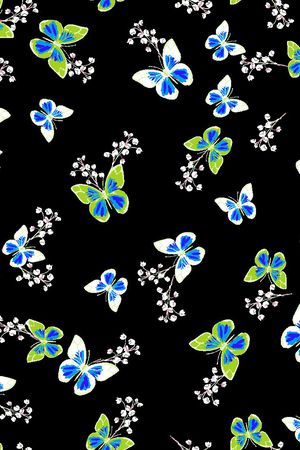 蝴蝶印花华亿平台图片