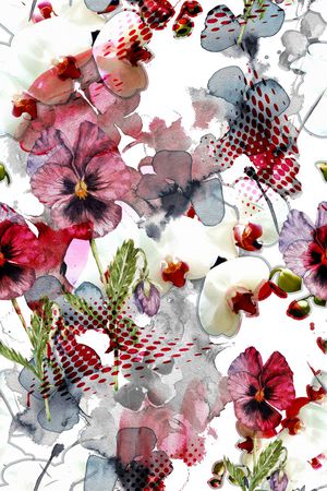 蝴蝶花印花华亿平台图片