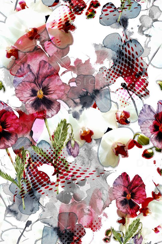 蝴蝶花印花华亿平台图片