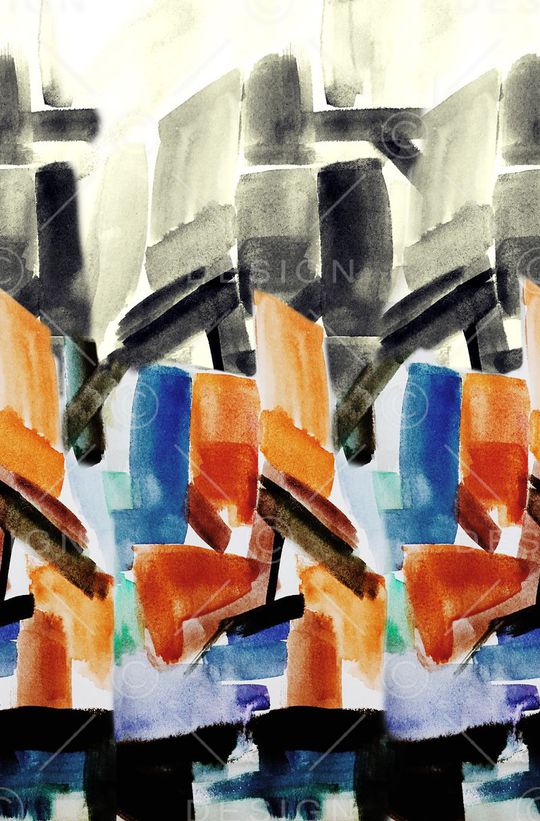 色彩拼接水彩手绘印花华亿平台图片
