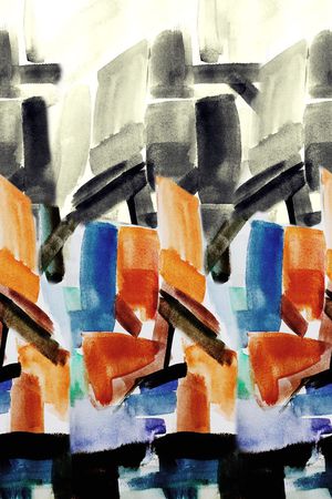 色彩拼接水彩手绘印花华亿平台图片