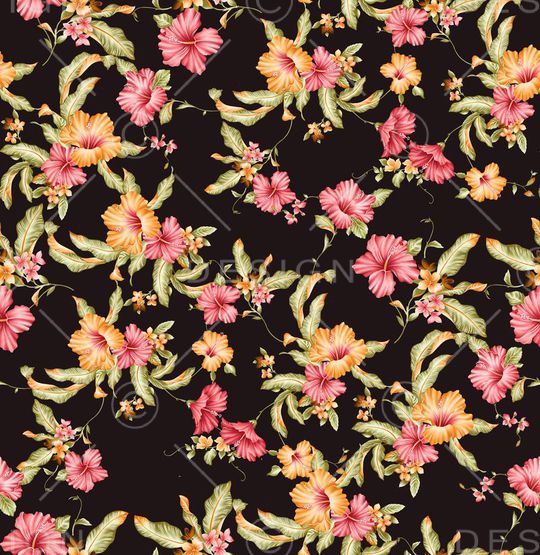 扶桑花印花华亿平台图片