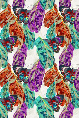 羽毛印花华亿平台图片