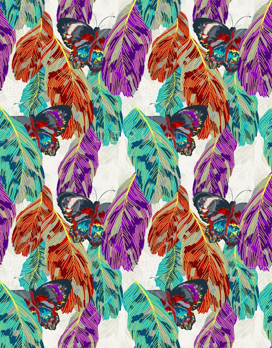 羽毛印花华亿平台图片