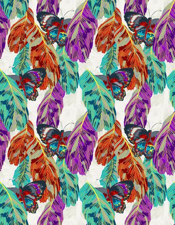 羽毛印花华亿平台图片