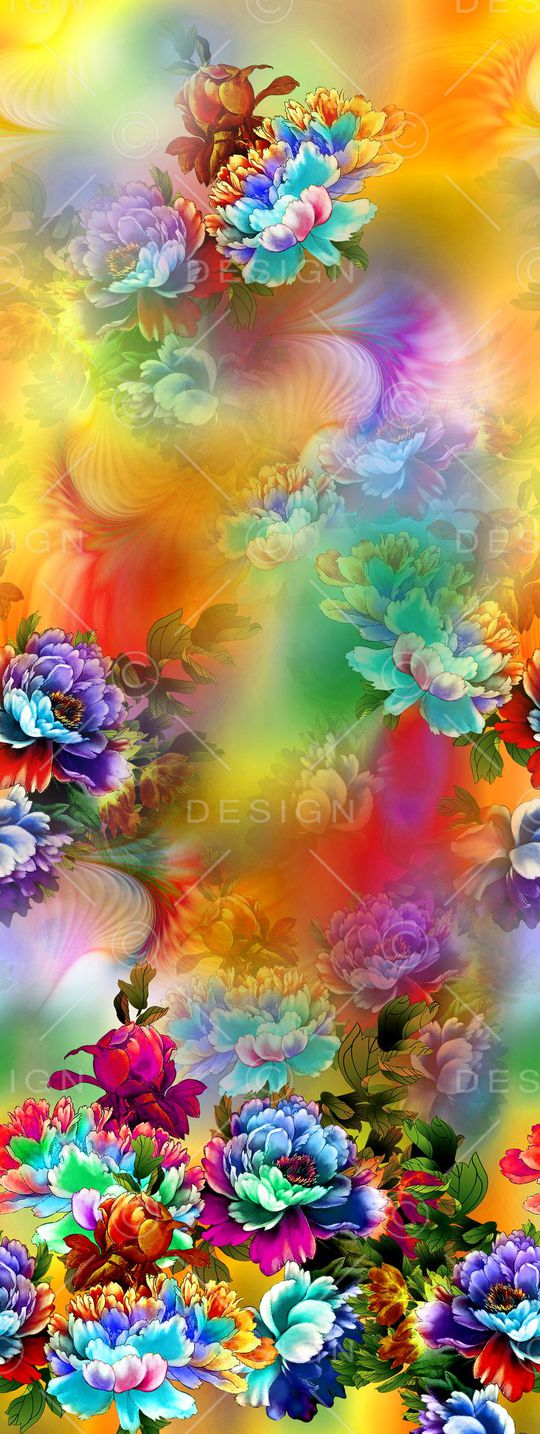 花卉印花华亿平台图片