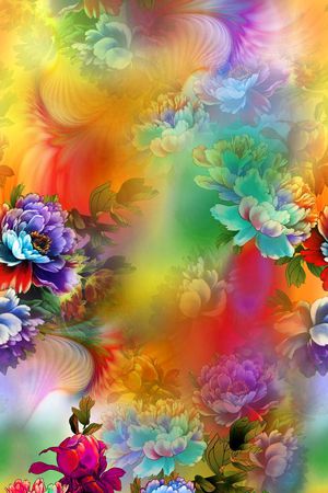 花卉印花华亿平台图片