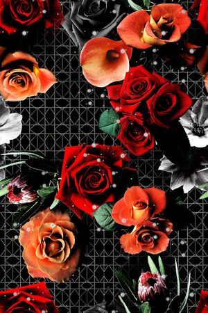 花卉印花华亿平台图片