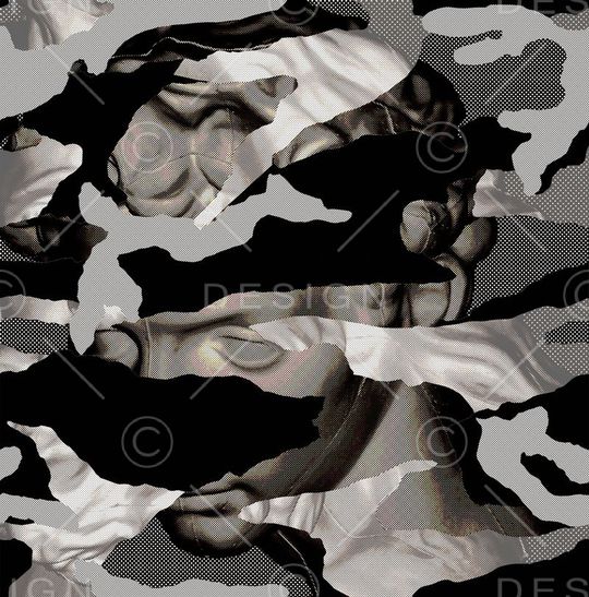 秋冬外套迷彩石膏复古色调印花华亿平台图片