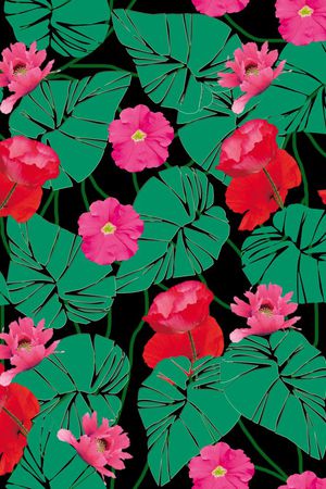 花卉印花华亿平台图片