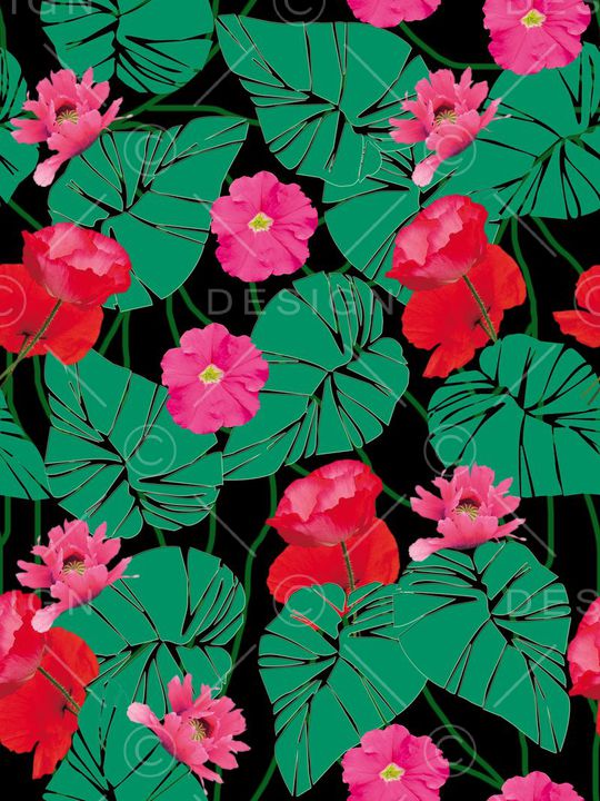 花卉印花华亿平台图片