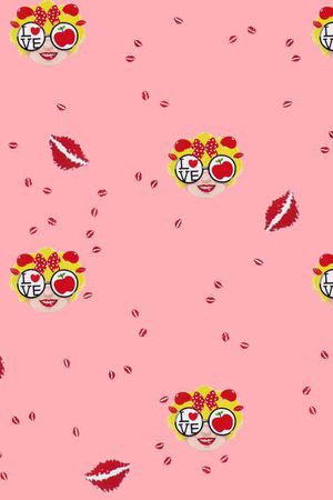 钢牙妹印花华亿平台图片