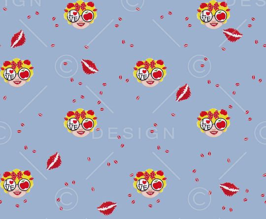 钢牙妹印花华亿平台图片