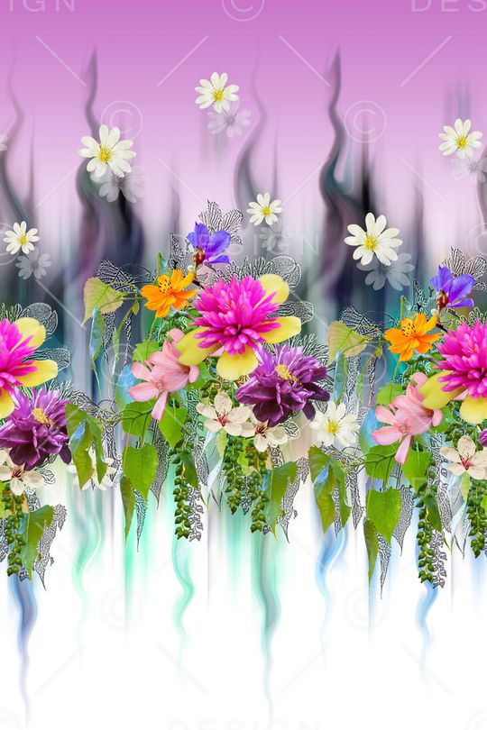 花卉印花华亿平台图片