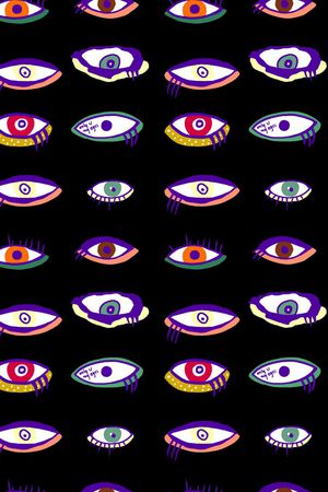 眼睛印花华亿平台图片