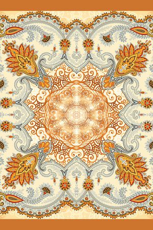 橘色印花华亿平台图片