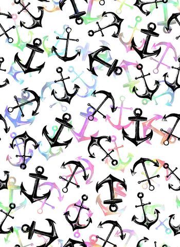 445698-简约清新风俗印花风尚印花海洋起锚女