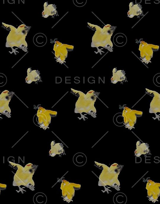 水墨手绘印花华亿平台图片