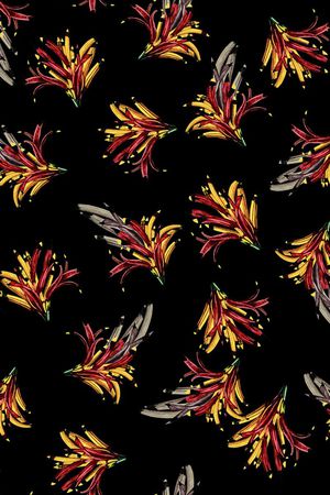 热带植物花印花华亿平台图片