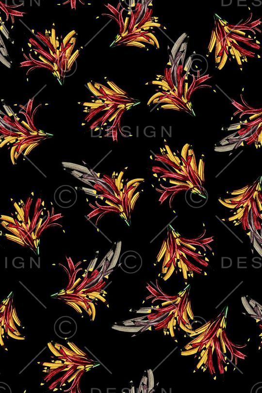 热带植物花印花华亿平台图片